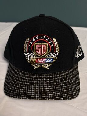 Vintage NASCAR 50th Anniversary Black Embroidered Cap